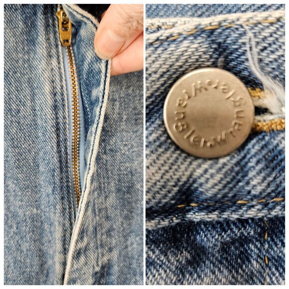 Wrangler Denim Jeans Pants Men 44x32 Relaxed Fit Straight Leg 100% Cotton Zipper - Picture 7 of 11